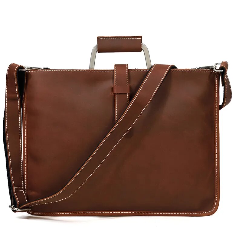 come4buy.com-Мъжко куфарче от естествена кожа | Подходяща за чанта за лаптоп 14 инча